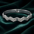 Aarvika CZ Crystal Chevron Crystal Bracelet – front view