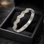 Aarvika CZ Crystal Chevron Crystal Bracelet – side view