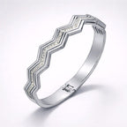 Aarvika CZ Crystal Chevron Crystal Bracelet – back view