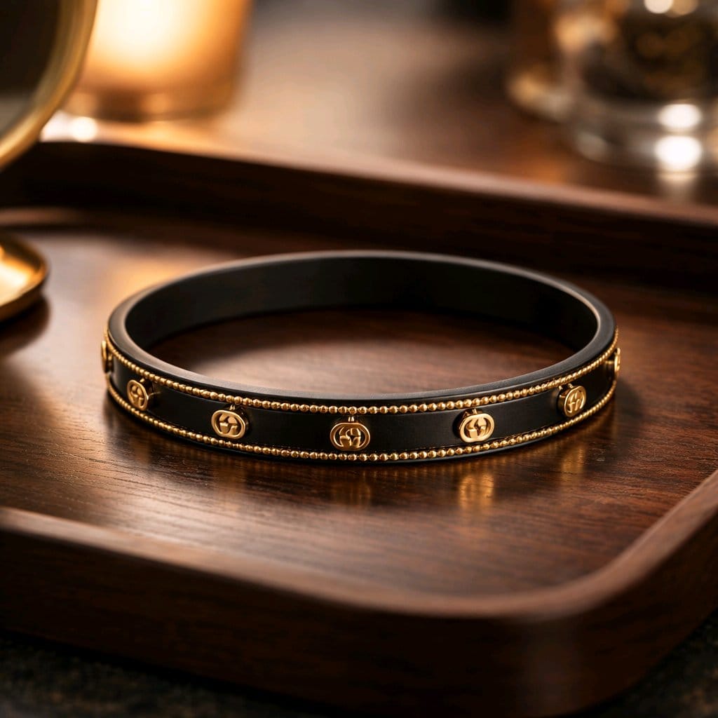 Aarvika Noir Luxe Signature Bracelet – front view