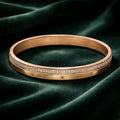 Aarvika CZ Crystal Rose Gold Crystal Line Bracelet – front view
