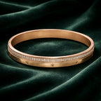 Aarvika CZ Crystal Rose Gold Crystal Line Bracelet – front view