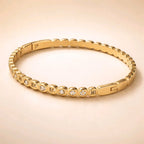 Aarvika CZ Crystal Gold Roman Crystal Bracelet – close-up detail