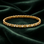 Aarvika CZ Crystal Gold Roman Crystal Bracelet – front view