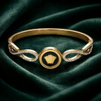 Aarvika Infinity Charm Gold Bracelet – close-up detail