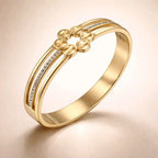 Aarvika Golden Circle Line Bracelet – close-up detail