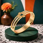 Aarvika Golden Circle Line Bracelet – back view