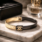 Aarvika Dual Tone Signature Cuff Bracelet – front view