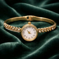 Aarvika Elegant Gold Watch Bracelet – front view