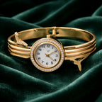 Aarvika Gold Butterfly Watch Bracelet – close-up detail