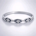 Aarvika CZ Crystal Silver Crystal Link Bracelet – model wearing
