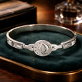 Aarvika CZ Crystal Moon & Heart Crystal Bracelet – front view