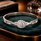 Aarvika CZ Crystal Moon & Heart Crystal Bracelet – front view