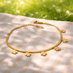 Aarvika Clover Charm Bracelet – side view