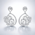Aarvika American Diamond Teardrop Dangle Earrings