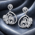 Aarvika American Diamond Teardrop Dangle Earrings – front view