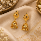 Aarvika Traditional Floral Jhumka Earrings