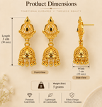 Aarvika Traditional Floral Jhumka Earrings