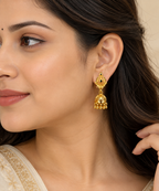 Aarvika Traditional Floral Jhumka Earrings