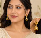 Aarvika Traditional Floral Jhumka Earrings