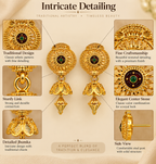 Aarvika Traditional Floral Jhumka Earrings