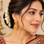 Aarvika Traditional Teardrop Jhumka Earrings