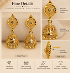 Aarvika Traditional Floral Jhumka Earrings