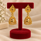 Aarvika Traditional Floral Jhumka Earrings