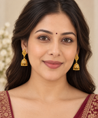 Aarvika Traditional Floral Jhumka Earrings