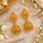 Aarvika Traditional Floral Jhumka Earrings