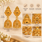 Aarvika Traditional Floral Jhumka Earrings