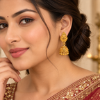 Aarvika Traditional Floral Jhumka Earrings