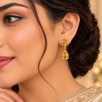 Aarvika Floral Jhumka Earrings and Girls