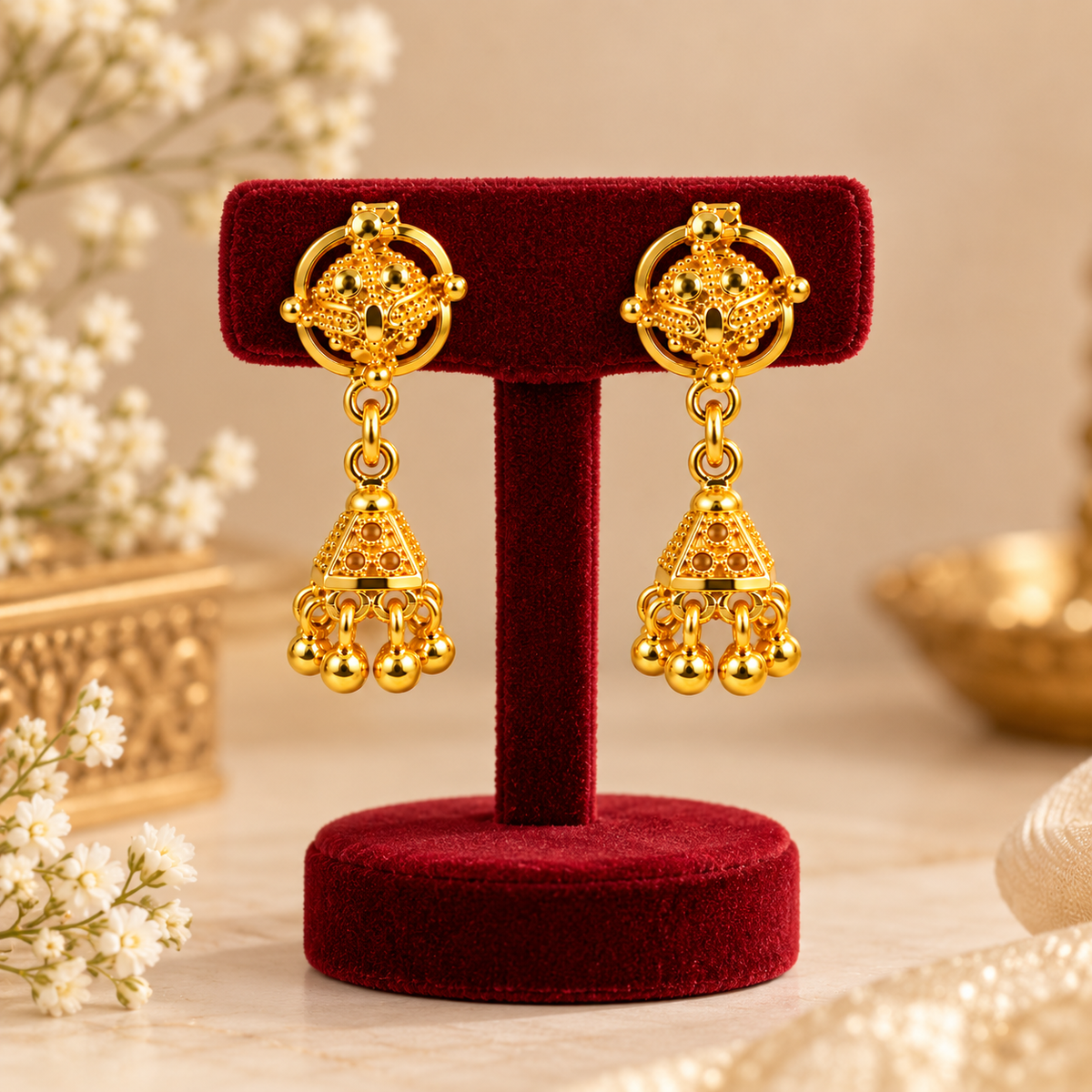 Aarvika Traditional Jhumka Earrings and Girls