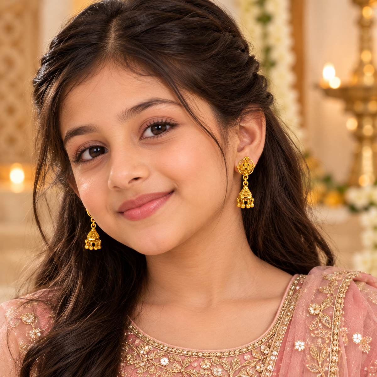 Aarvika Traditional Jhumka Earrings and Girls