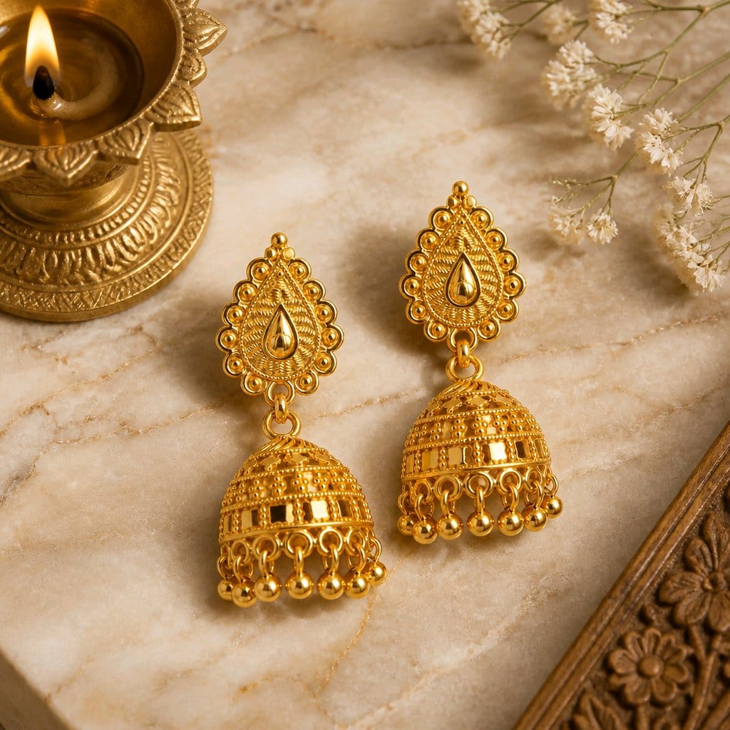 Aarvika Traditional Jhumka Earrings