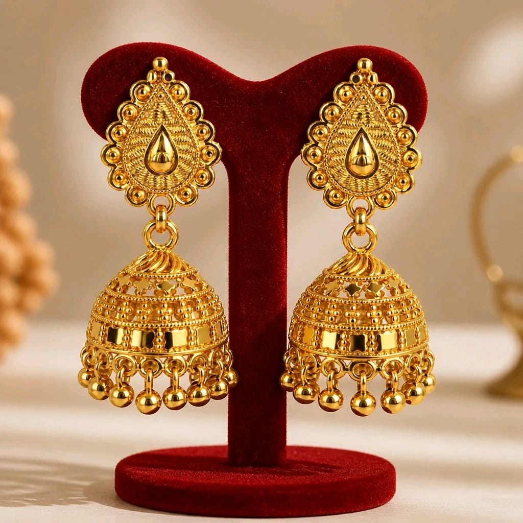 Aarvika Traditional Jhumka Earrings