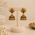 Aarvika Temple Design Jhumka Earrings