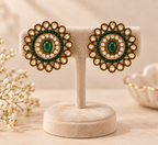 Aarvika Ethnic Stud Earrings â Green
