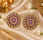 Aarvika Ethnic Stud Earrings â Purple