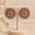 Aarvika Ethnic Stud Earrings â Purple