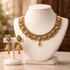 Aarvika Heritage Temple Necklace Set – back view