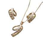 Aarvika Premium Luxe Ribbon Pendant Necklace & Earrings Set – back view
