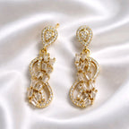 Aarvika CZ Crystal Luxe Infinity Crystal Drop Necklace & Earrings Set – full set