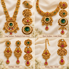 Aarvika Antique Gold Tone Bridal Traditional Jewellery Set