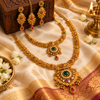 Aarvika Antique Gold Tone Bridal Traditional Jewellery Set