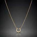 Aarvika 18K Gold-Plated U-Pendant Necklace – back view