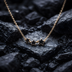 Aarvika 22K Gold-Plated Triple Star Pendant Necklace – flat lay