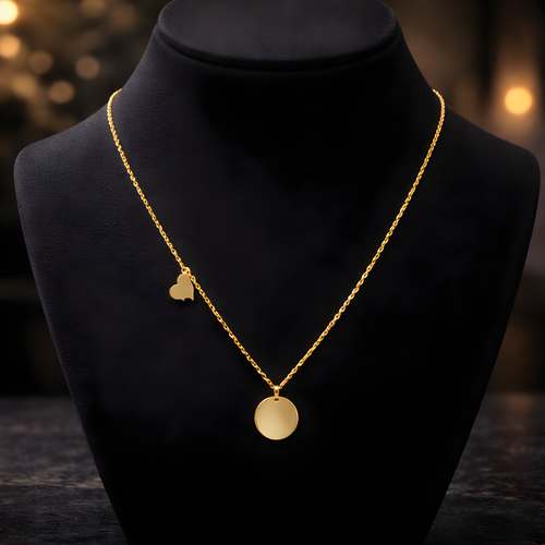 18K Gold-Plated Dual Charm Pendant Necklace