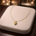 Aarvika 22K Gold-Plated Classic Heart Pendant Necklace – front view